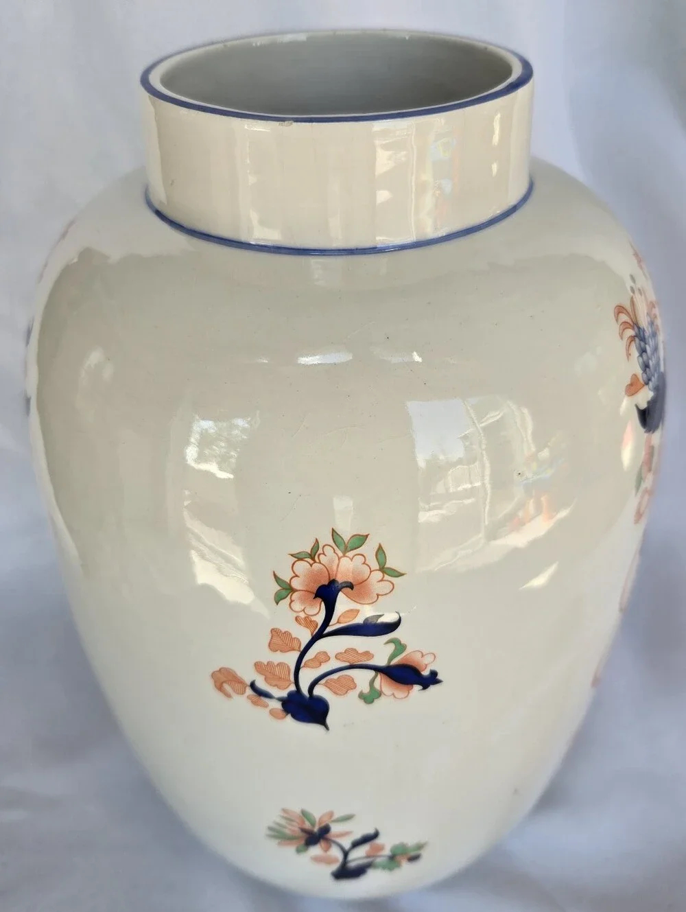 Vintage Ethan Allen Imari-Style Ginger Jar Vase Italy